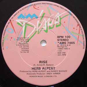 Herb Alpert – Rise (1979, Vinyl) - Discogs