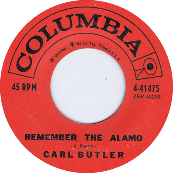 télécharger l'album Carl Butler - Remember The Alamo Grief In My Heart
