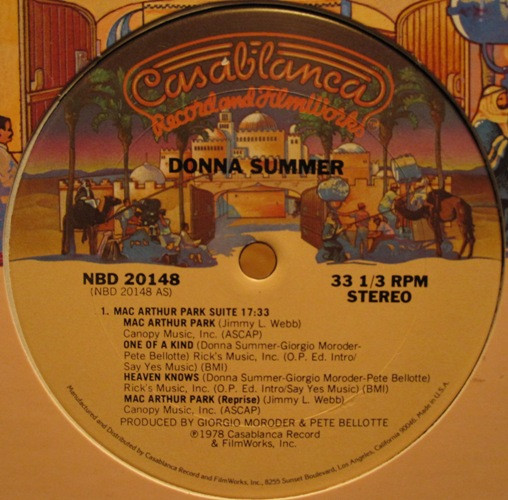 Donna Summer – MacArthur Park (1978, Vinyl) - Discogs