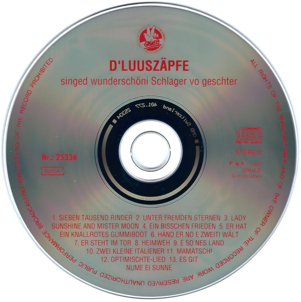 ladda ner album D'Luuszäpfe - DLuuszäpfe Singed Wunderschöni Schlager Vo Geschter