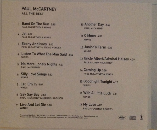 Paul McCartney - The New World Sampler 1993 Album M - Eclectic Sounds