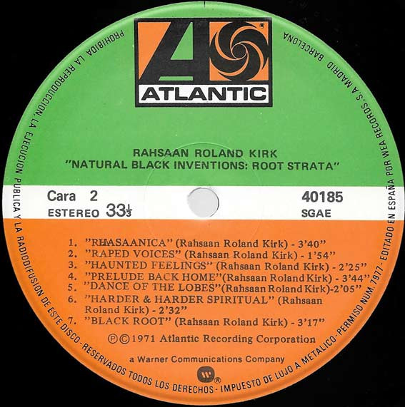 Album herunterladen Rahsaan Roland Kirk - Natural Black Inventions Root Strata