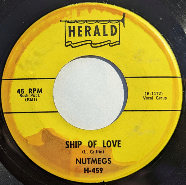 The Nutmegs – Ship Of Love / Rock Me (1955, Shellac) - Discogs