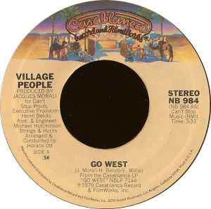 Village People Go West 1979 56 Pitman Pressing Vinyl Discogs