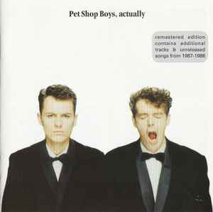 Pet Shop Boys - Actually album cover