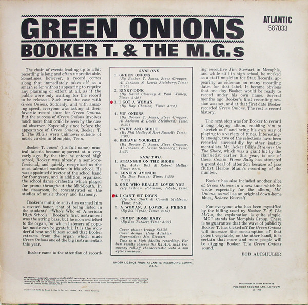 Booker T. & The M.G.'s - Green Onions | Atlantic (587033) - 2