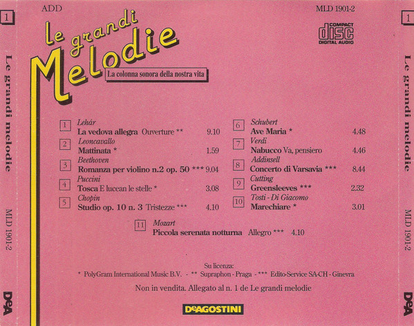 last ned album Various - Le Grandi Melodie La Colonna Sonora Della Nostra Vita 1