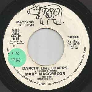 Mary MacGregor - Dancin' Like Lovers album cover