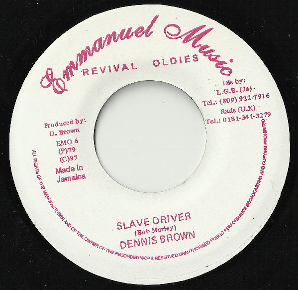 Dennis Brown – Slave Driver (1997, Vinyl) - Discogs