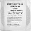 Alexander Hope - Happy Days