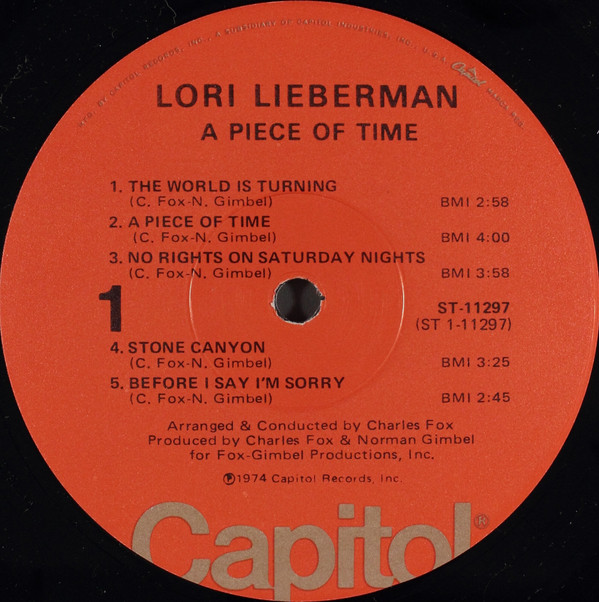 lataa albumi Lori Lieberman - A Piece Of Time