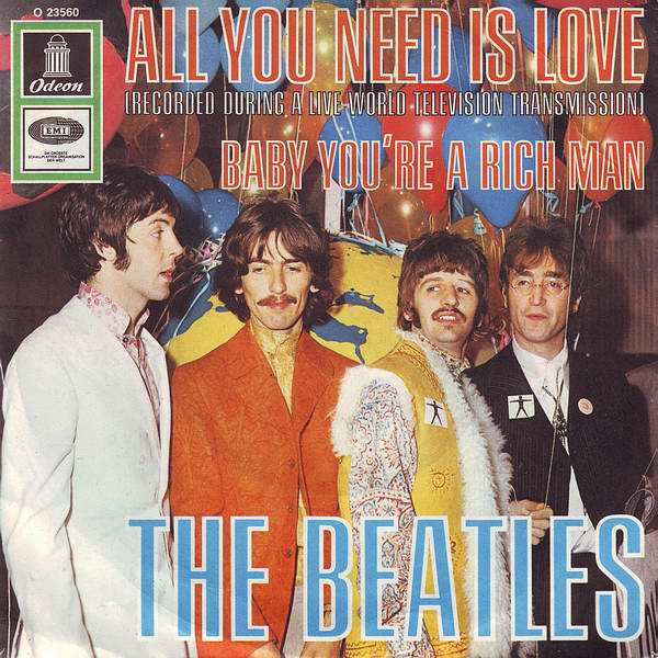 The Beatles – All You Need Is Love (1967, Solid Centre, Vinyl) - Discogs