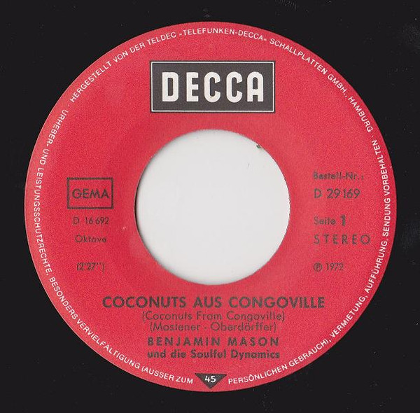 Album herunterladen Benjamin Mason Und Die Soulful Dynamics - Coconuts Aus Congoville Azumba
