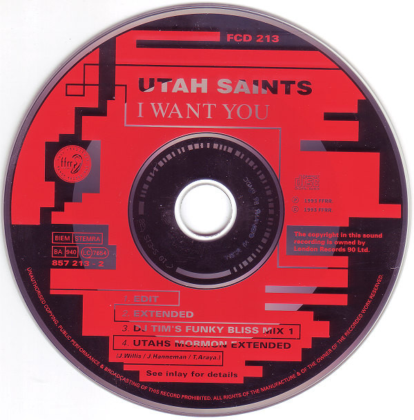 lataa albumi Utah Saints - I Want You