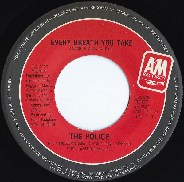 The Police - Every Breath You Take | A&M Records (AM-2542) - 3