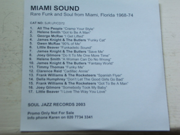 Miami Sound (Rare Funk & Soul From Miami, Florida 1967-1974) (2023 