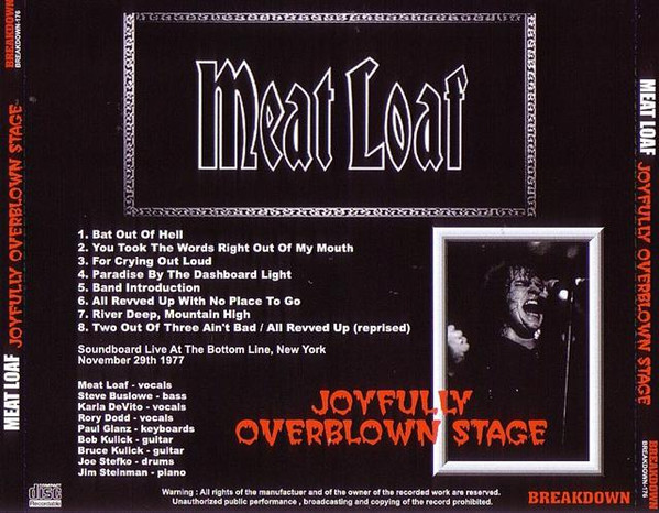 lataa albumi Meat Loaf - Joyfully Overblown Stage