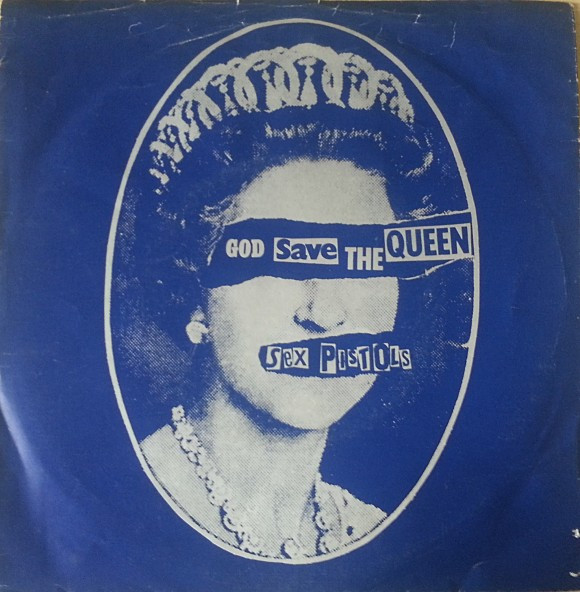 PistolsSave The Queen (1977 Silver / Silver Label Text. 