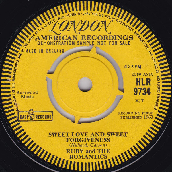 ladda ner album Ruby And The Romantics - My Summer Love Sweet Love And Sweet Forgiveness