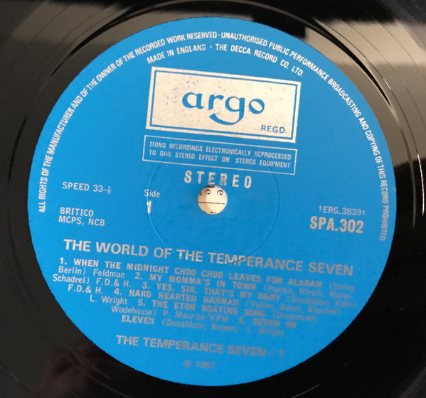 Album herunterladen The Temperance Seven +1 - The World Of The Temperance Seven