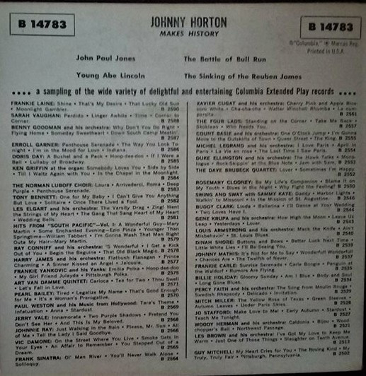 télécharger l'album Johnny Horton - Johnny Horton Makes History Volume III