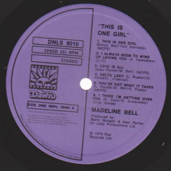 Madeline Bell – This Is One Girl (1976, Vinyl) - Discogs