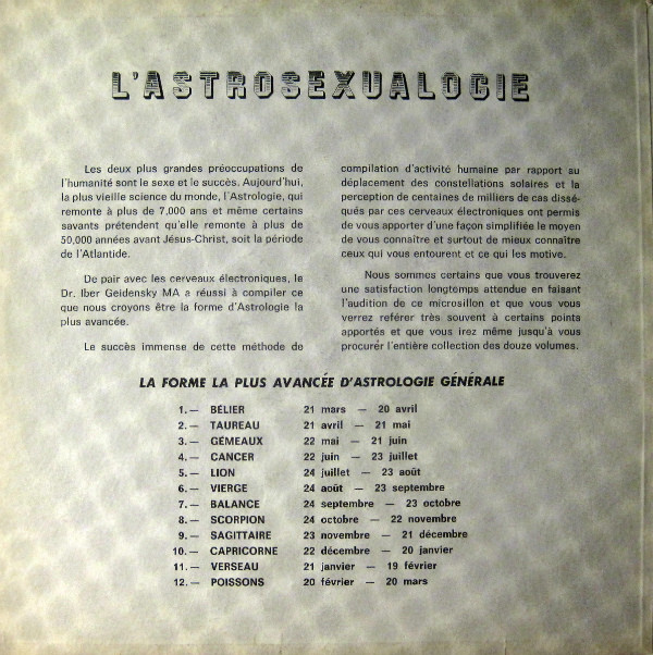 Album herunterladen Jacques Matti - LAstrosexualogie Sagittaire