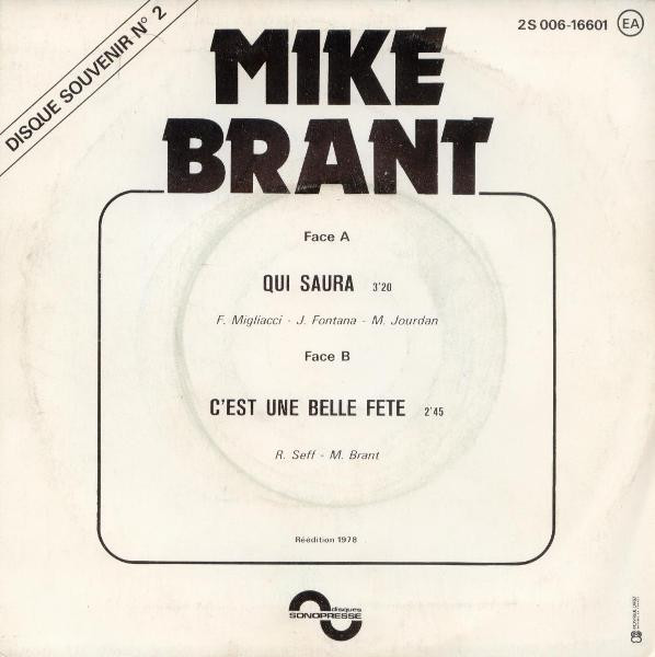 Album herunterladen Mike Brant - Disque Souvenir N2