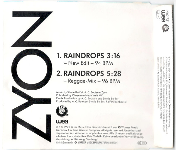 lataa albumi Zyon - Raindrops New Edit