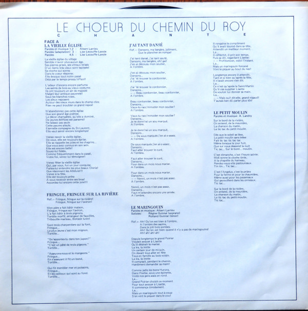 descargar álbum Le Choeur Du Chemin Du Roy - La Vieille Église