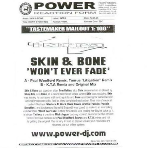 baixar álbum Skin & Bone - Wont Ever Fade