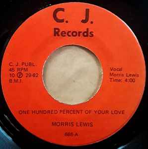 Morris Lewis - One Hundred Percent Of Your Love / The Enchzatress album cover