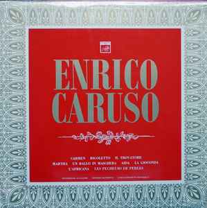 Enrico Caruso Enrico Caruso A Historic Recording 1967 Vinyl