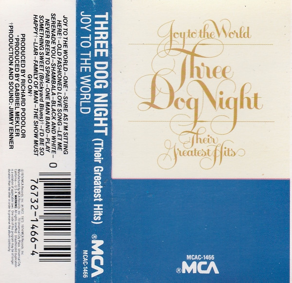 Three Dog Night – Joy To The World - Their Greatest Hits (Cassette ...