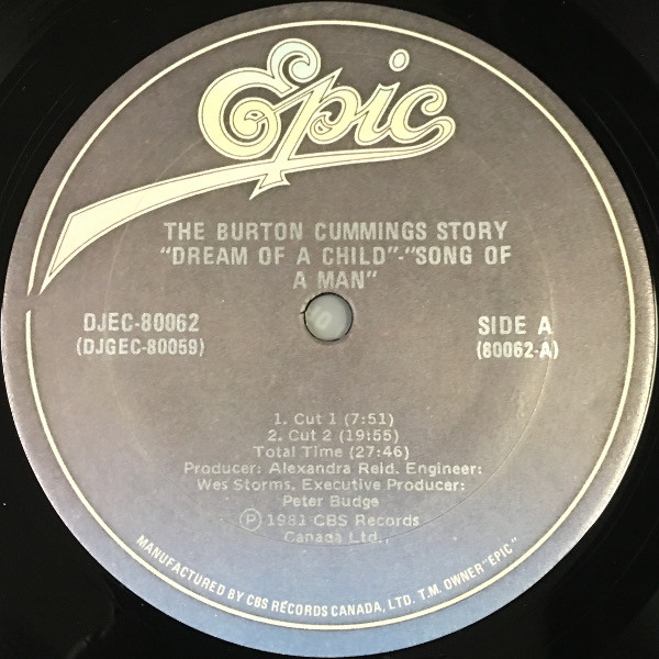 ladda ner album Burton Cummings - The Burton Cummings Story Dream Of A Child Song Of A Man