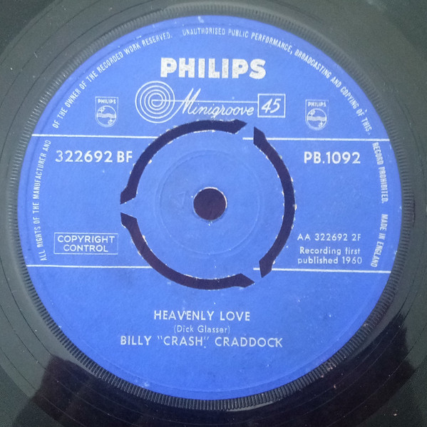 Billy 'Crash' Craddock – Good Time Billy / Heavenly Love (1960