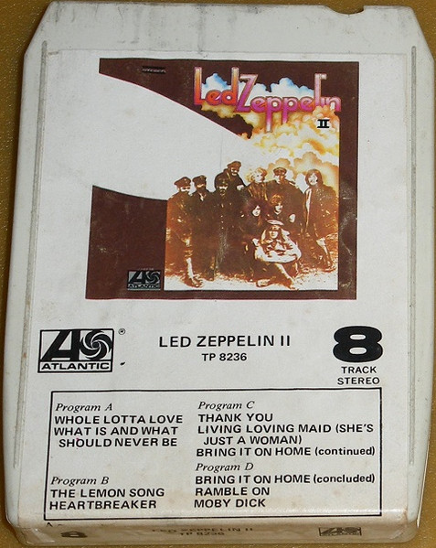 Led Zeppelin – Led Zeppelin II (1969, White shell, 8-Track 