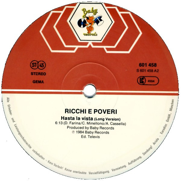 baixar álbum Ricchi E Poveri - Cosa Sei Hasta La Vista