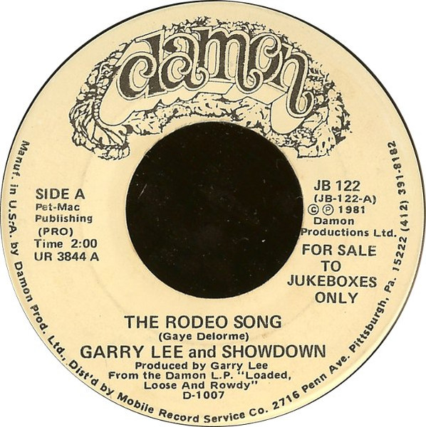 Garry Lee And Showdown – The Rodeo Song / Cajun Boogie (1983, Vinyl) -  Discogs