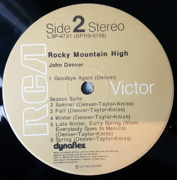 John Denver - Rocky Mountain High | RCA Victor (LSP-4731) - 5