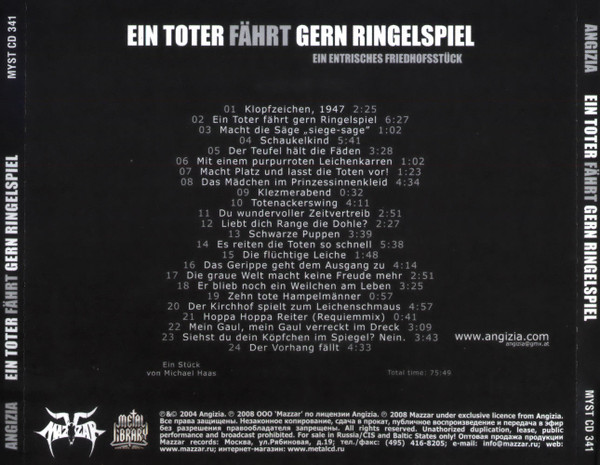 last ned album Angizia - Ein Toter Fährt Gern Ringelspiel