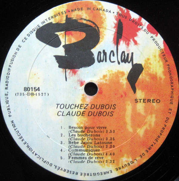 descargar álbum Claude Dubois - Touchez Dubois