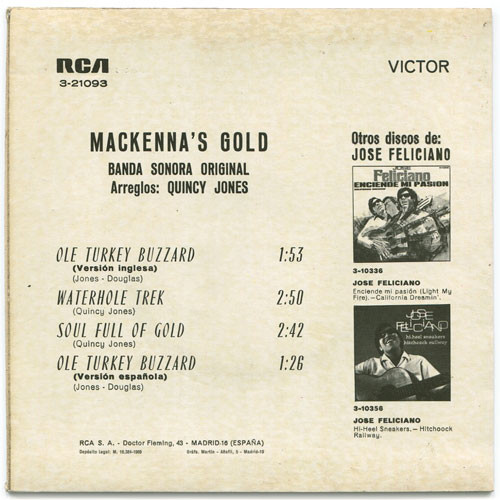 télécharger l'album Jose Feliciano & Quincy Jones - Mackennas Gold