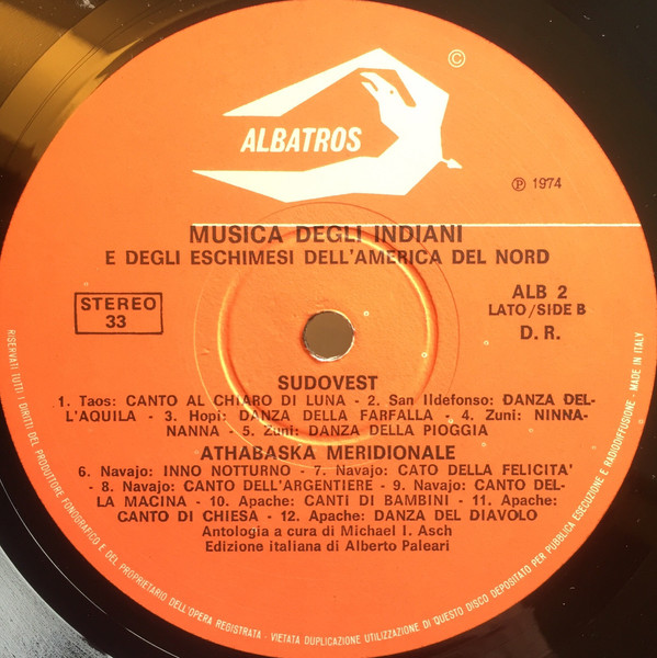 Indiani E Eschimesi Dell'America Del Nord - Musica Degli Indiani E Degli Eschimesi Dell'America Del Nord | Albatros (ALB 2) - 8