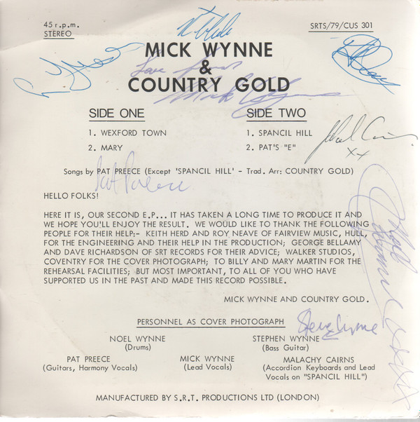 télécharger l'album Mick Wynne And Country Gold - Wexford Town