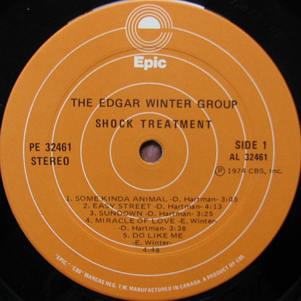 The Edgar Winter Group - Shock Treatment | Epic (PE 32461) - 3