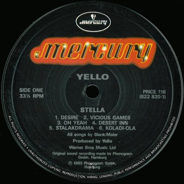 Yello - Stella | Mercury (PRICE 116) - 3